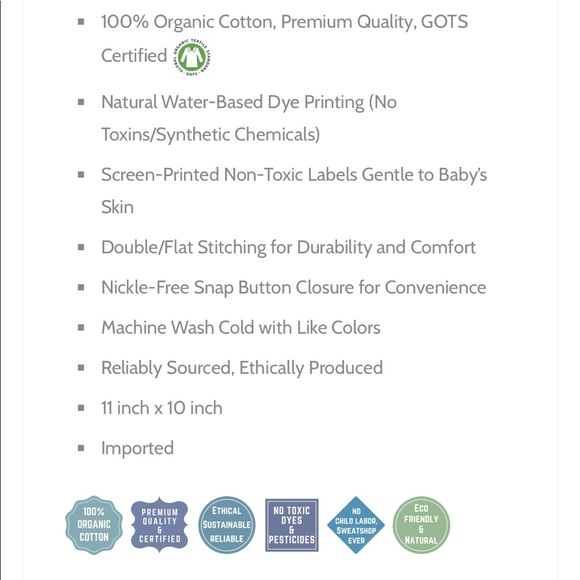 BRAND NEW Chevron Pattern Organic Cotton Bib - Picture 3 of 5